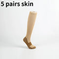 1/5 Pairs Copper Compression Socks High Unisex Graduated Pressure Stockings Anti Fatigue Pain Relief Sports Travel Socks
