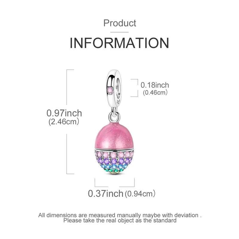 New 925 Sterling Silver Red Polka Dot Doll Charms Pendants Fit Original 925 Bracelet Necklace Fine DIY Birthday Jewelry