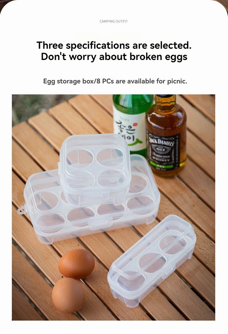 Outdoor Shockproof Egg Box Storage Box, Portable Camping Shatterproof Egg Tray, Home Plastic Protection Box, Travel Shatterproof