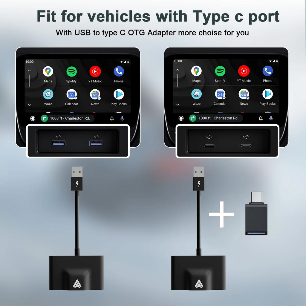 Wireless Android Auto Adapter for Wired Android Auto Car & Android Phones, Android Auto Dongle Convert Factory Wired to Wireless