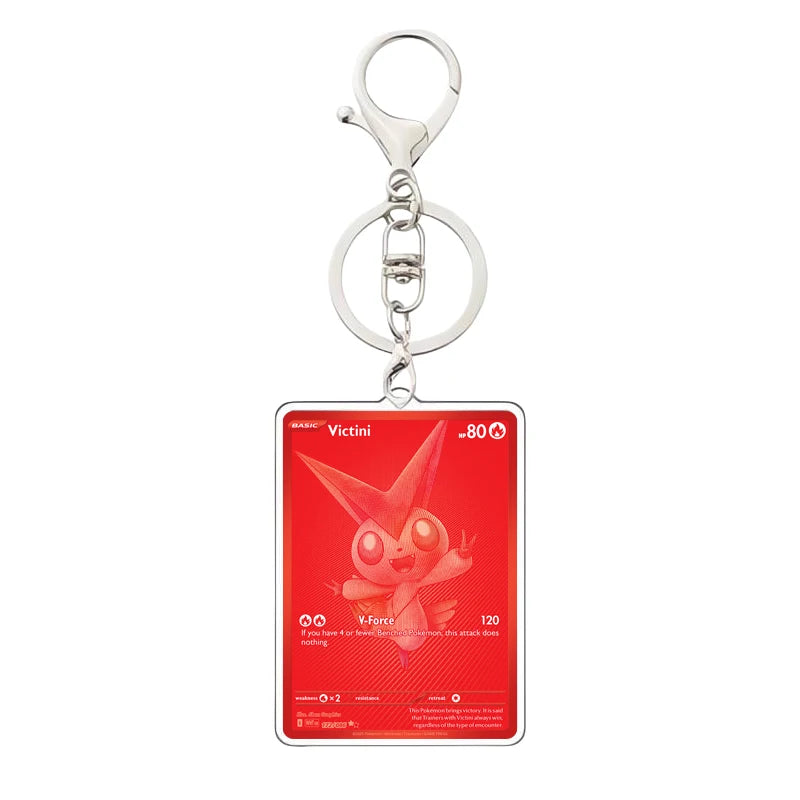 Pokemon PTCG Acrylic Keychain English Version Sv11B W Sar Bwr Reshiram Zekrom Victini N Acrylic Card Keychain Pendant 3.4X5.2Cm
