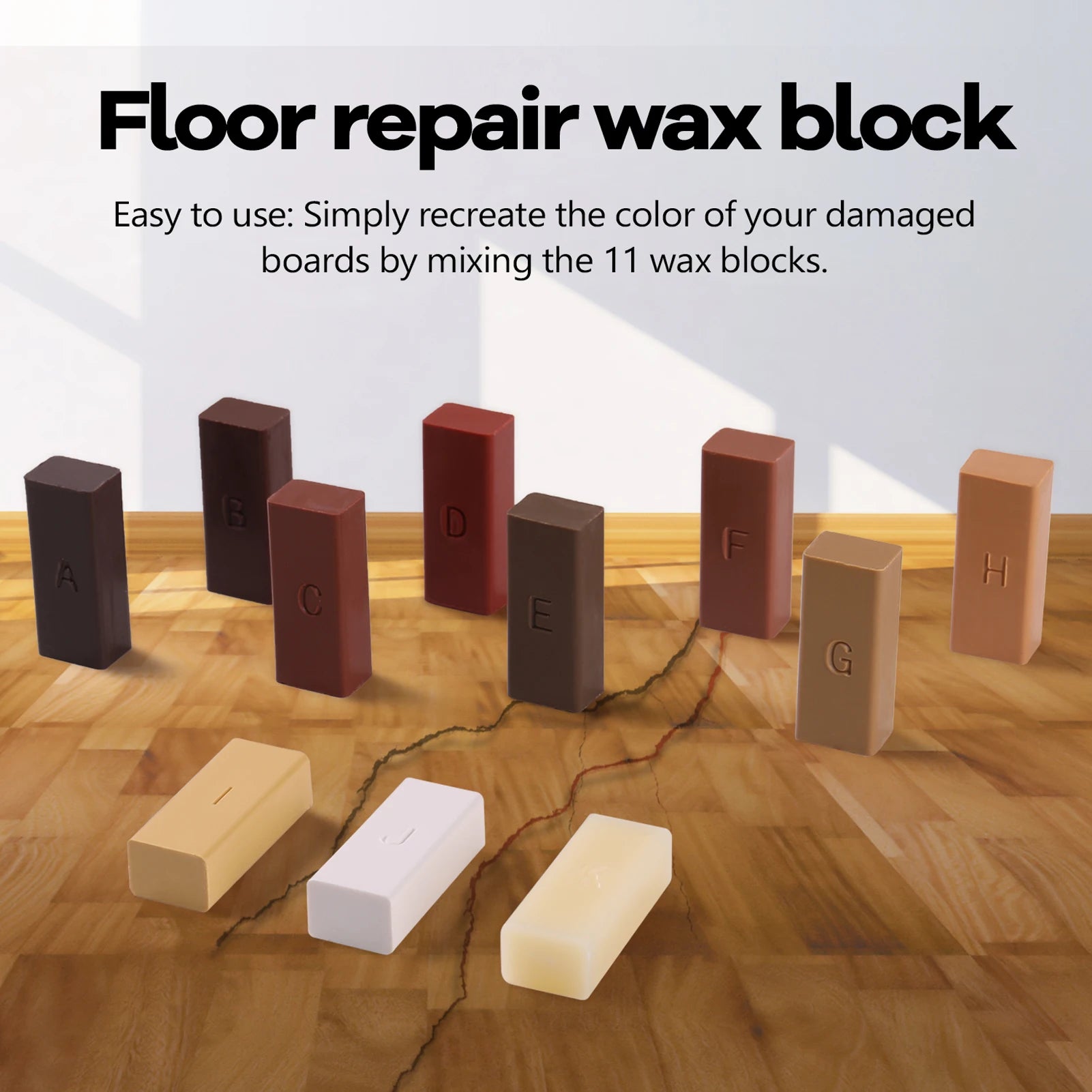 Multifunctional Home Household Laminate Repairing Kit Floor Repairs Kit DIY Wood Board Repairs Tool Kit