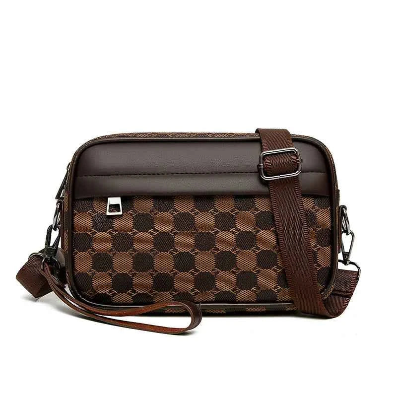 Top-quality PU Leather Men Waist Packs Business Crossbody Bags for Male Fashion Travel Storage Phone Shoulder Bags Clutch Bag