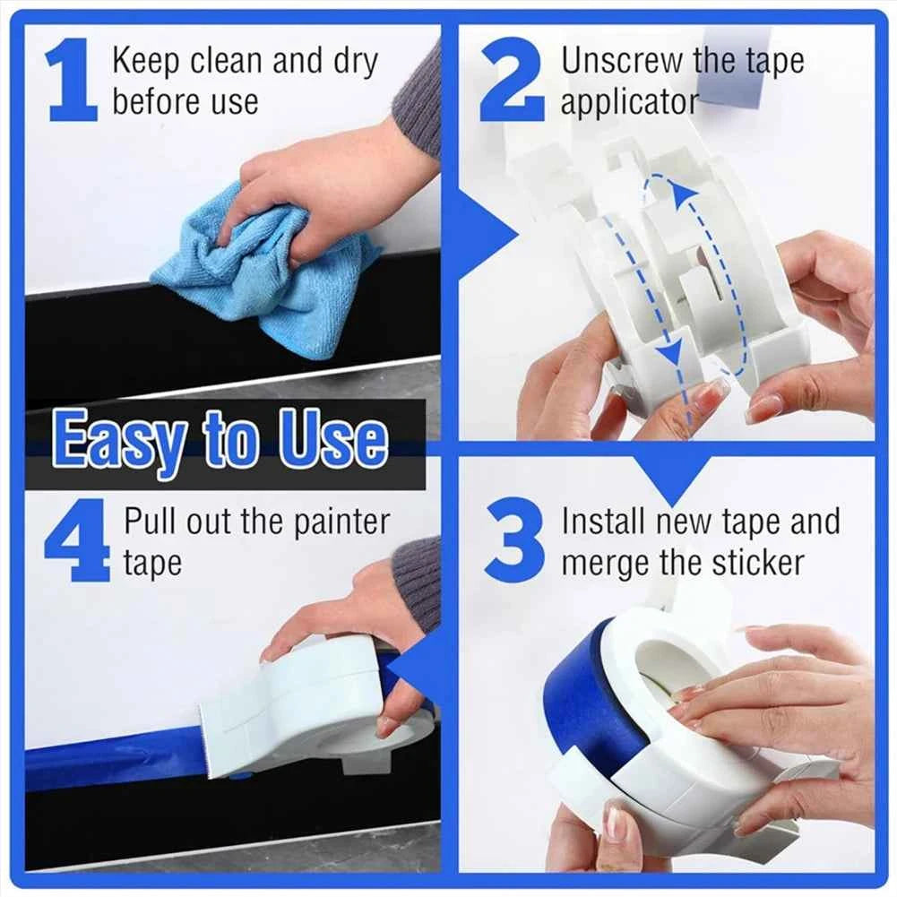 Painter Masking Tape Applicator Machine Tape to Repair and Beautify Cracks in Tiles Adhesive Tape with Tape Cutting Tool