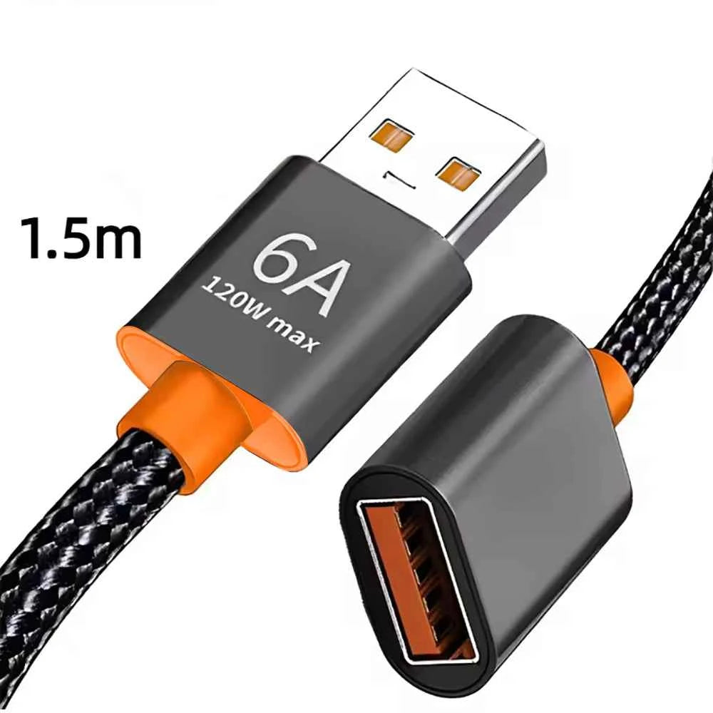 6A USB 3.0 Extension Cable Nylon Braided Male To Female High Speed Transmission Data Cable For Computer Camera Printer TV Cable