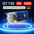 SRhonyra GT730 4GB Graphics Card,1080P GPU GDDR3 2HDMI 2 Monitor Display  PCI-E2.0 16X Low Profile,Computer GPU,1Year Warranty