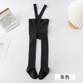 Newborn Baby Boys Girls Pantyhose Solid High Waist Ribbed Knit Tight Infant Spring Autumn Strap Leggings