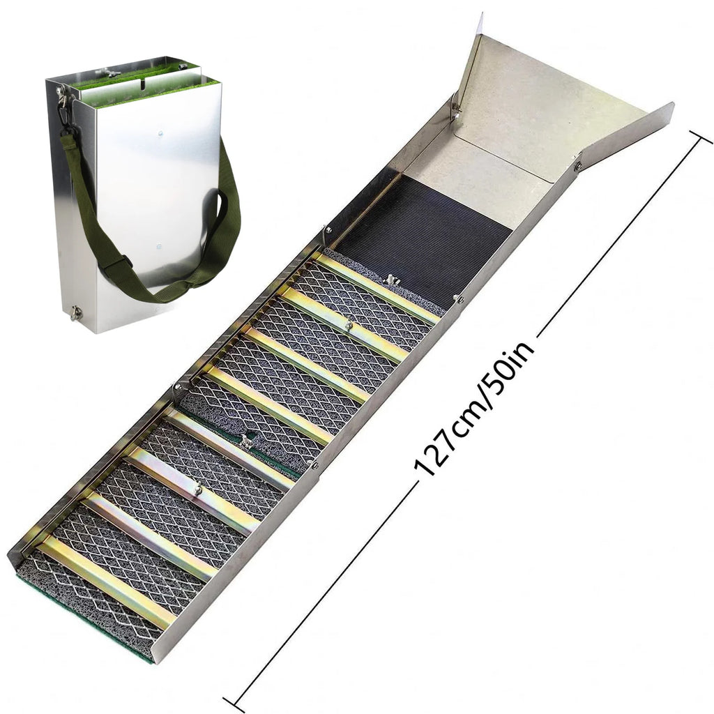 Folding Gold Sluice Box Aluminum Alloy Portable Sluice Box for Gold Mining Chute Panning Prospecting Recovery Tool