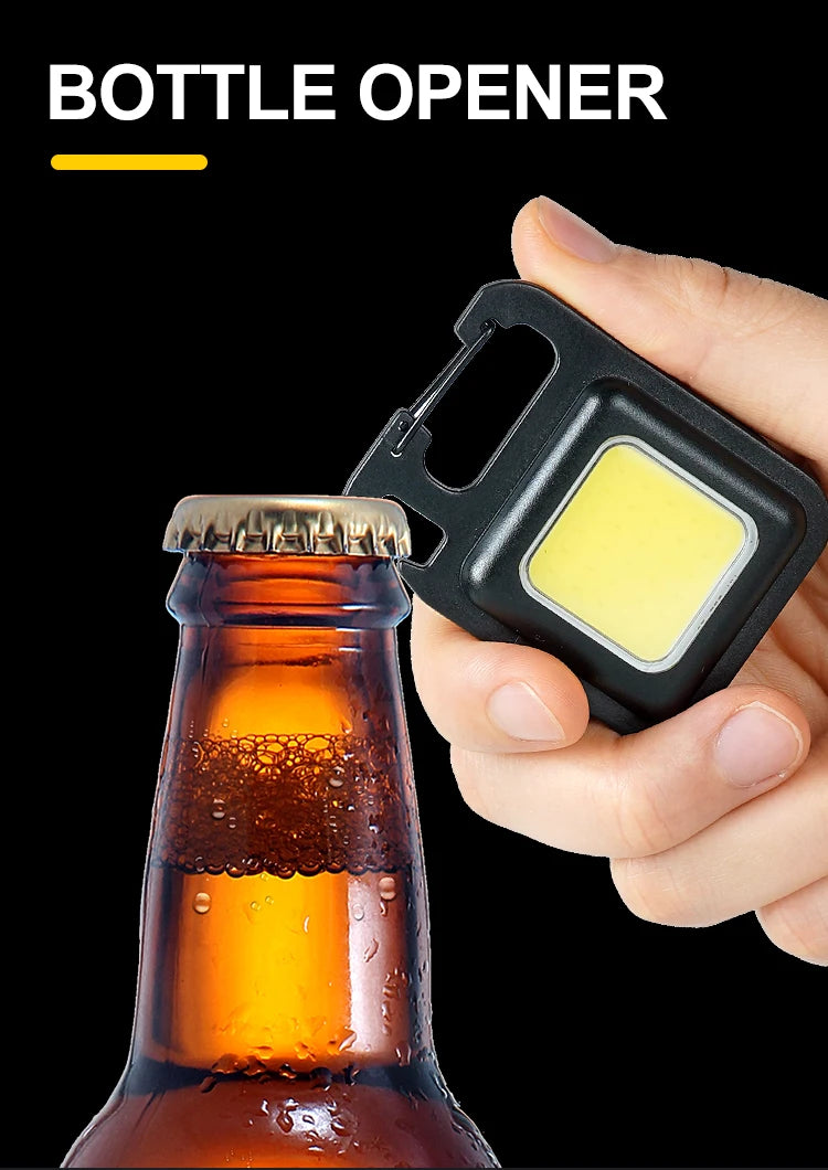 LED Mini Multifunctional Flashlight Super Bright EDC Key Chain Light Outdoor Keychain Emergency Camping Flashlight Accessories