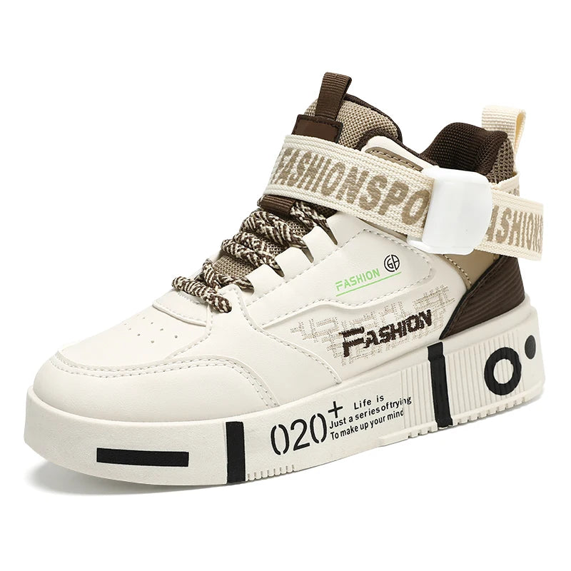 Kids Fashion Sports Shoes Boys High Top Board Shoes Leisure Breathable Outdoor Children Running Sneakers boys Child Casual Shoes