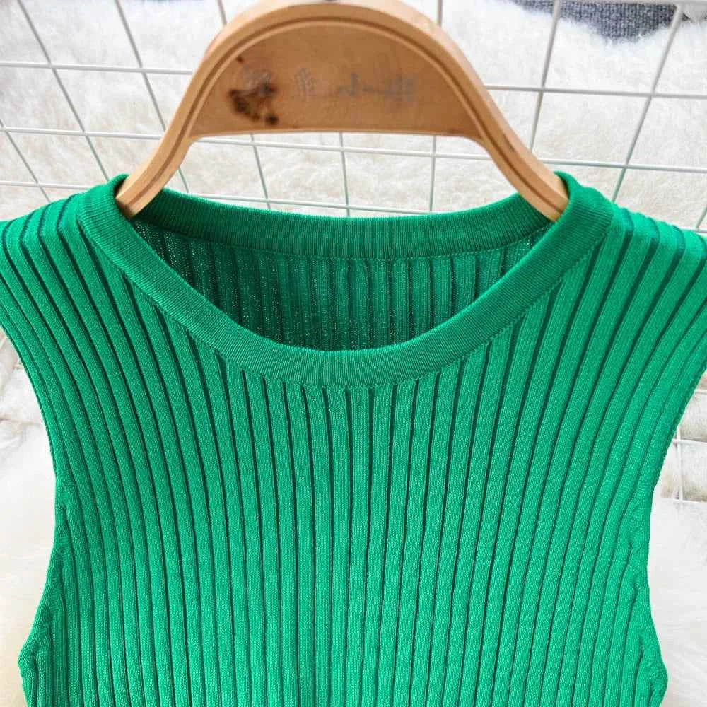 YuooMuoo Early Autumn Sexy Package Hips Ruffles Mini Dress Summer Fashion Y2K Knitted Bodycon Ladies Dress Korean Party Vestidos