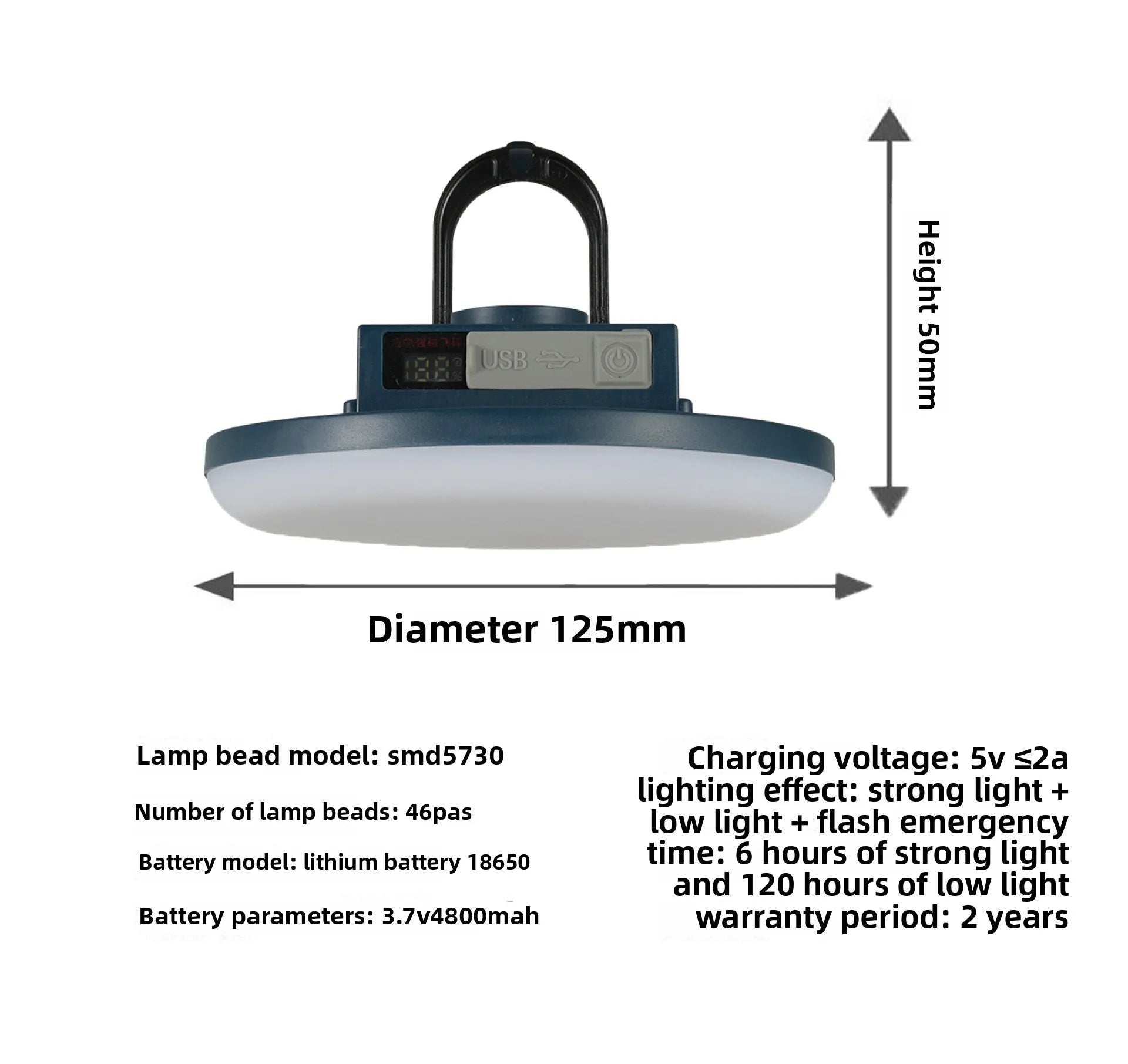 Super Durable Portable LED Light for Camping Exteriores Waterproof Outdoor Camping Light