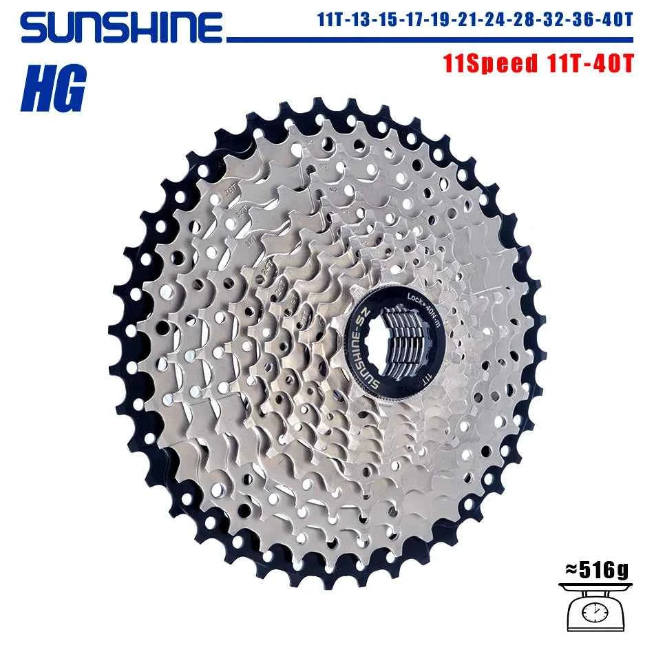 SUNSHINE Bicycle Cassette 8/9/10/11/12Speed Freewheel HG Structure Sprocket 32/36T/40T/42T/46T/50T/52T Flywheel For SHIMANO/SRAM