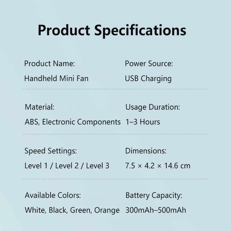 New Mini Fan Portable Mini USB Rechargeable Quiet Fans Table Makeup Eyelash Cooler Kids Outdoor Office Travel Air Cooler Fan