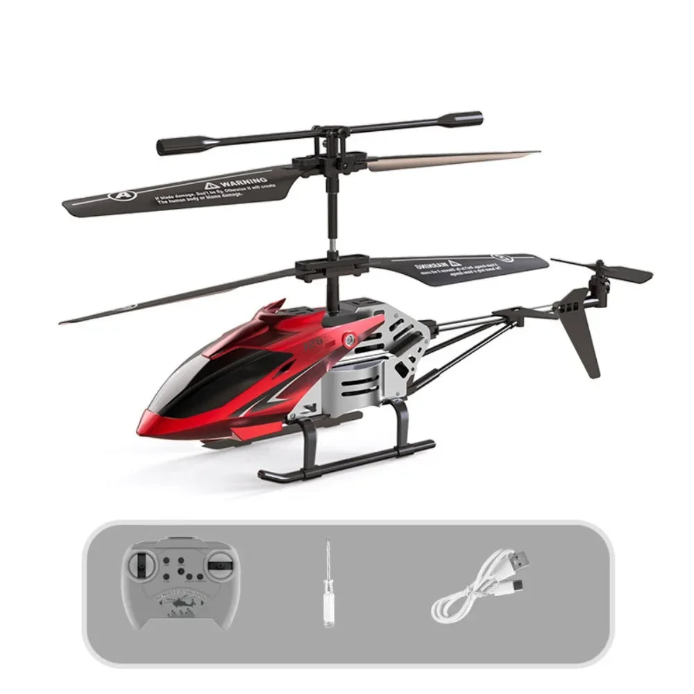 Metal Alloy RC Helicopters 3.5 Channels USB Charging Remote Control Plane Rechargeable Silver Red Pink Flying Helicopter Toy