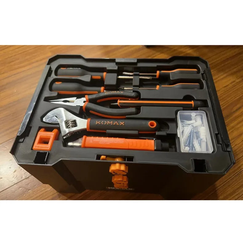 Household Toolbox Set Multi-functional Hand Tool Sets Portable Hardware Woodworking Electrician Toolkit Vehicle Repair Tools