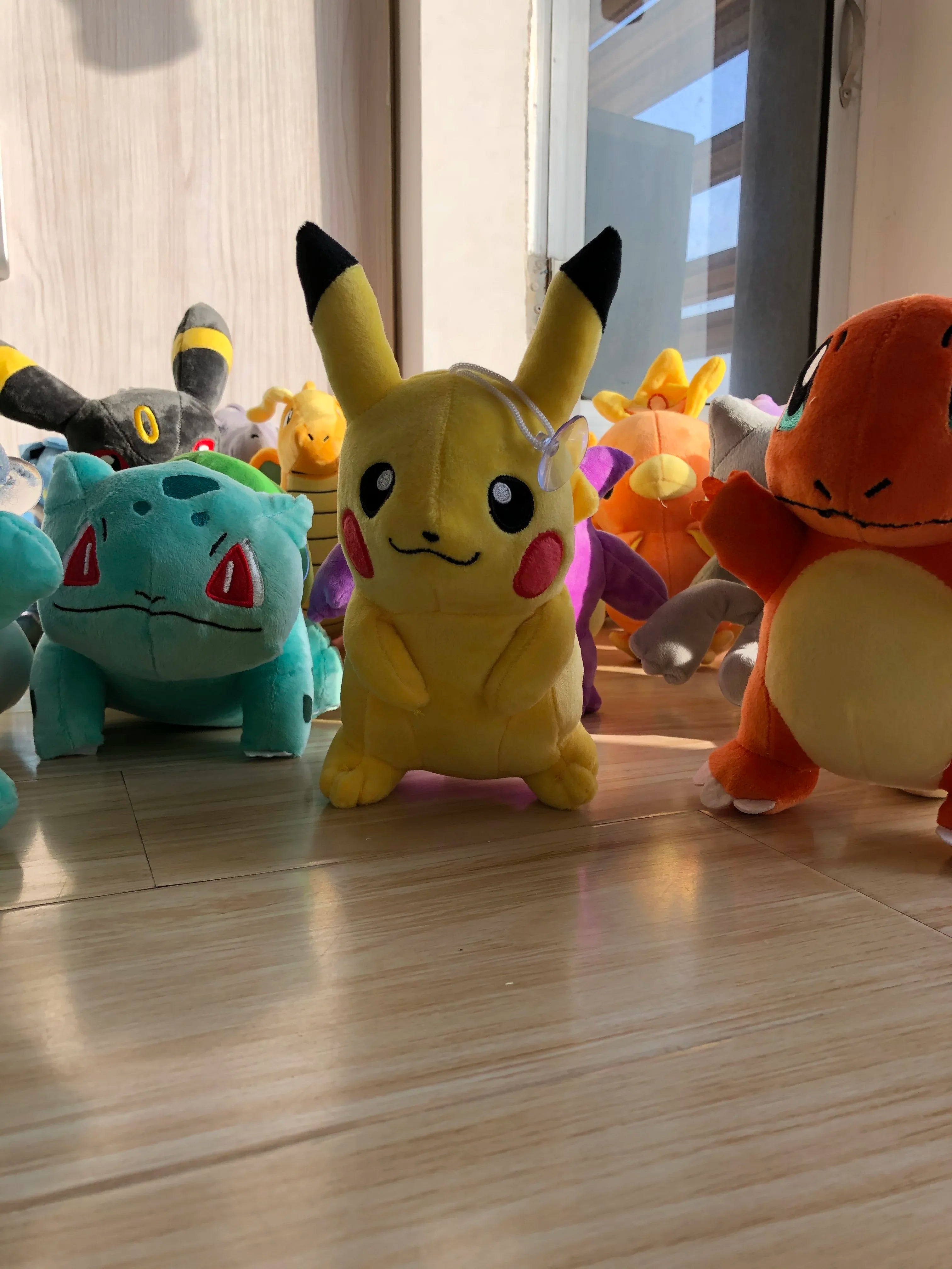 Pikachu Peluche Shiny Charizard XY Stuffed Plush Toy Eevee Garchomp Chikorita Sudowoodo Sprigatito Peluche,Birthday Kids Gifts