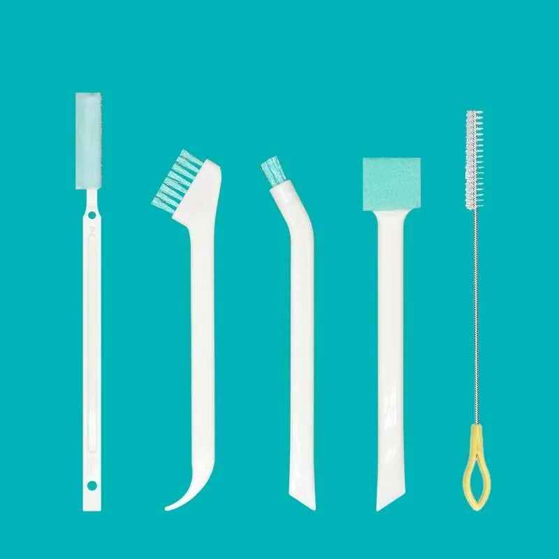 5 Pcs Color Household Bottle Cleaning Brush Kit With Detail Tools