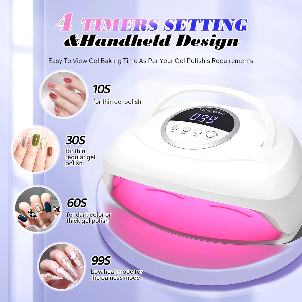 380W UV LED Nail Drying Lamp Professional UV Nail Lamp for Fast Curing Gel 84LEDS Gel Polish Drying Lamp With Lntelligent Sensor