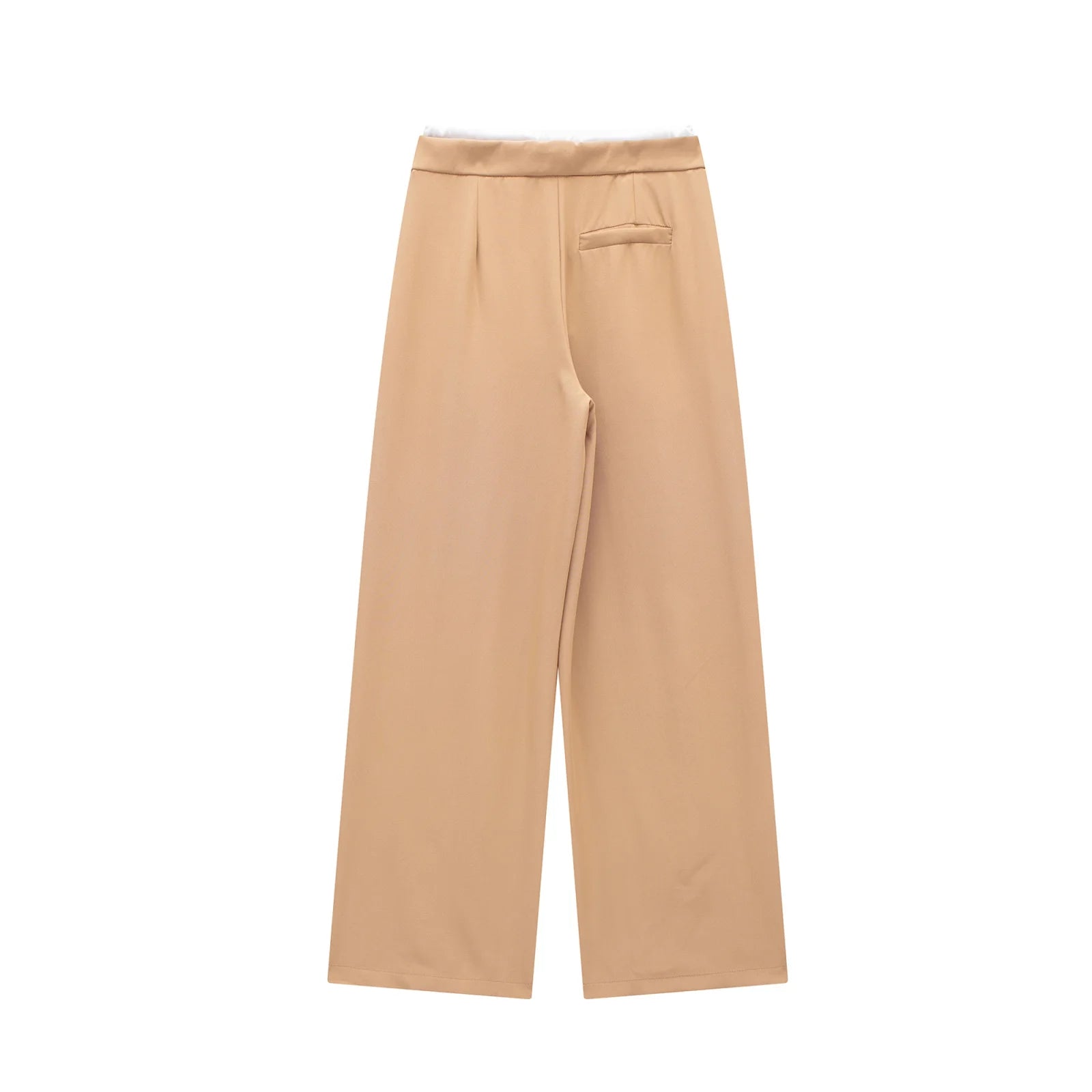 MUJER 2025 Wide Leg Pants for Women High Waist Baggy Pants Woman Summer Pleated Loose Pants Women Streetwear Tied Woman Trousers