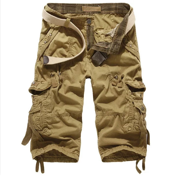8 Colors Plus Size 29-48 New Brand Summer Camouflage Loose Cargo Shorts Men Camo Summer Short Pants Homme Cargo Shorts NO BELT