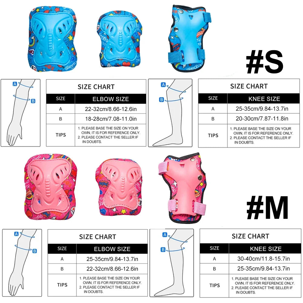 Kids 3-12 Years Knee Pad Elbow Pads Guards Protective Gear Set for Roller Skates Cycling Skateboard Inline Skatings Scooter