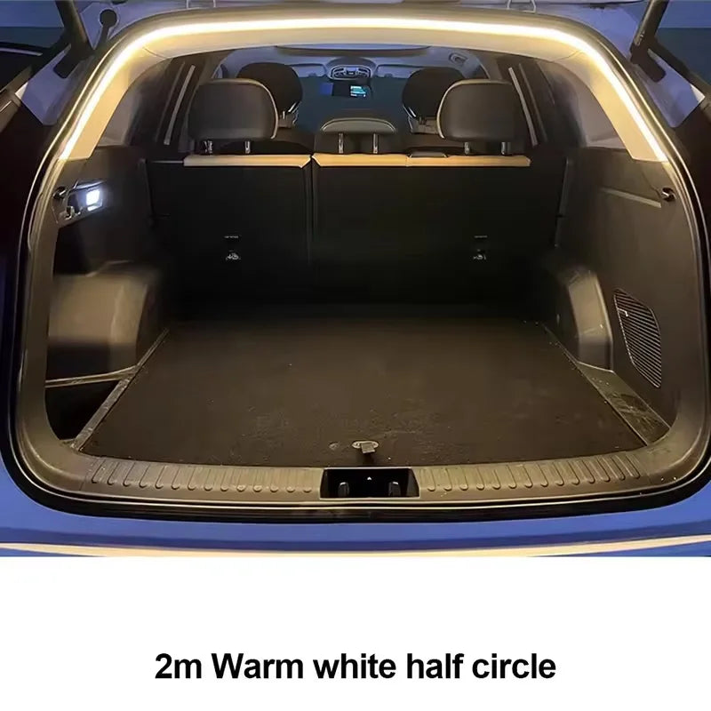 Car Trunk LED Strip Lights for The Interior Decoration of The Vehicle, Featuring Neon Lights and DIY Ambient Light Strips