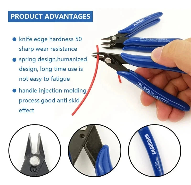 Hand Tools Universal Pliers Multi Functional Tools Electrical Wire Cable Cutters Cutting Side Snips Flush Electronic Pliers