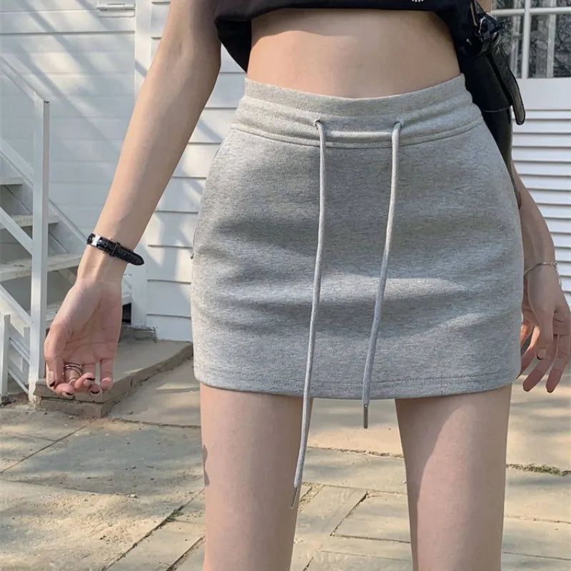 Pure Desire High Waist Slimming A Line Bodycon Short Skirt Summer New Half Skirt