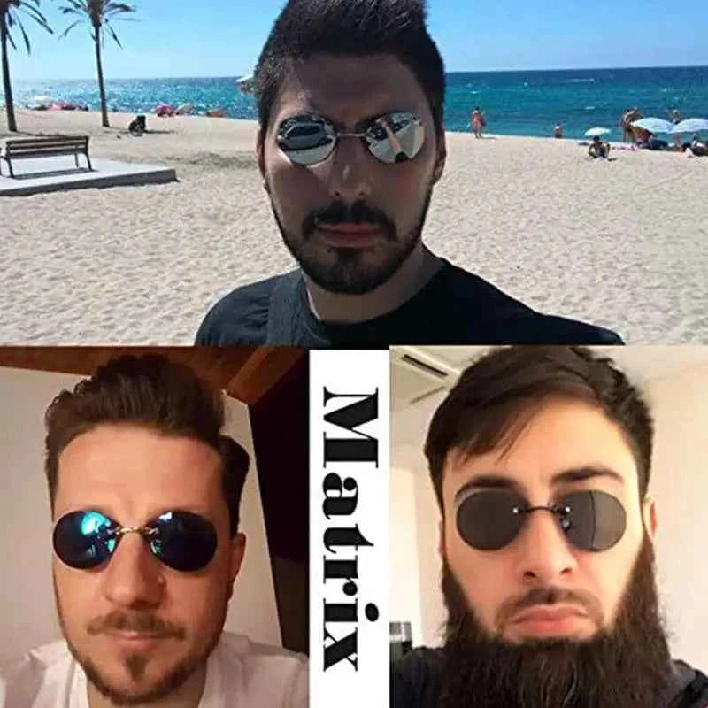 Sunglasses Mini Frameless Vintage Men Eyeglasses1/2pcs Clip On Nose Glasses Round Rimless Frameless Vintage Men Eyeglasses