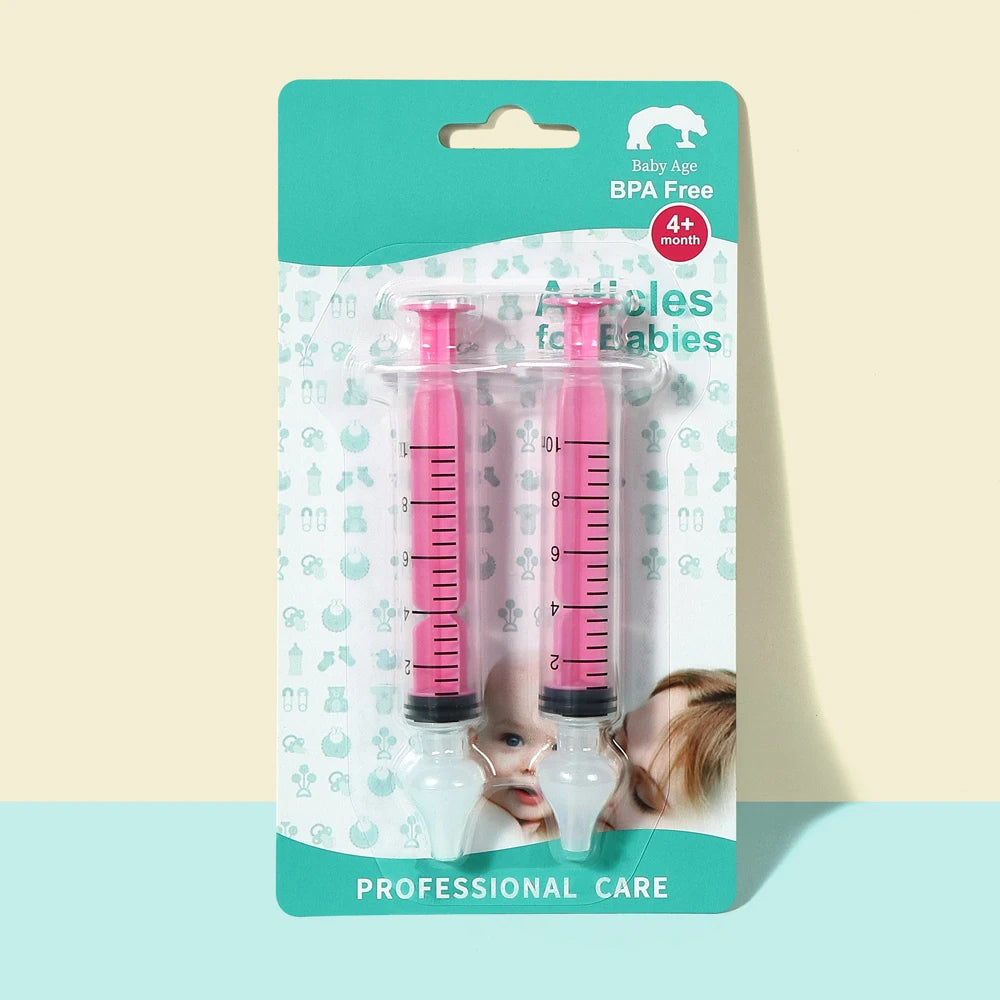 10ML Baby Nasal Aspirator Syringe Baby Nose Cleaner Rhinitis Nasal Washer Irrigator Needle Baby Nose Washing for Children