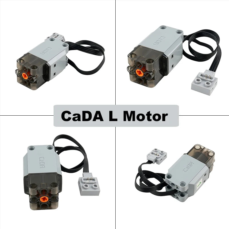 CaDA Technical Motor Parts Upgrade M/L Servo Motor Building Blocks Car Model Power Mechanical Compatible with Legoeds DIY Toys