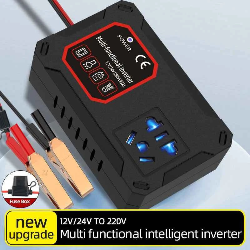 200W Car Power Inverter 12V/24V to 220V AC Converter