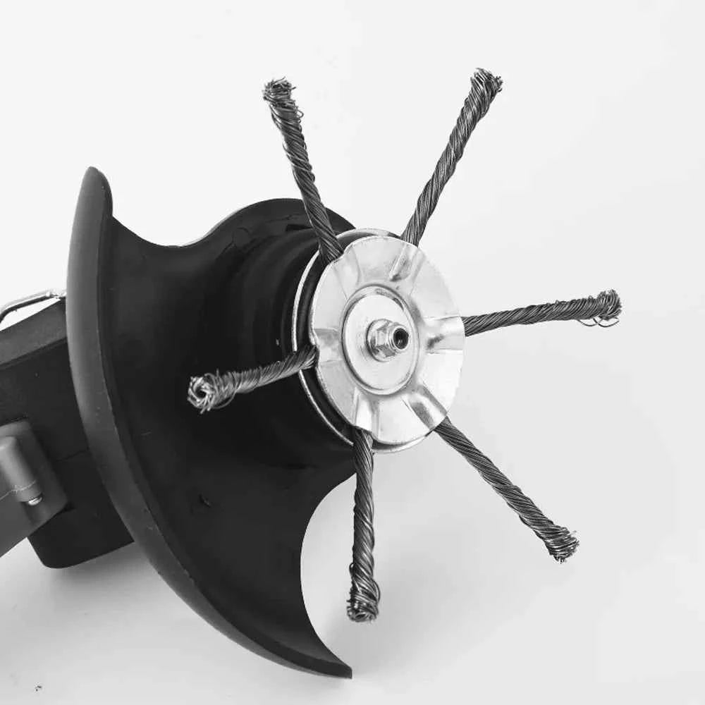 Weed Brush Head Steel Wire Wheel Grass Trimmer Head Removal Moss Rust Lawn Mower Grass Brush Disc Weed Brush Trimmer Heads