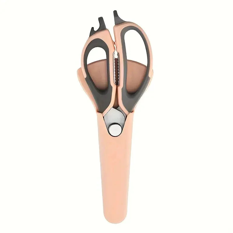 7-in-1 Multifunctional Kitchen Scissors with Magnetic Holder Stainless Steel Food Scissors for Meat, Fish, Kitchen Food Scissors