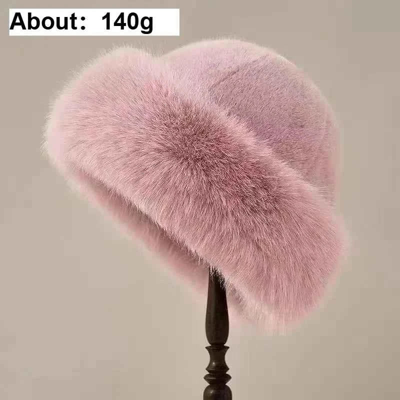Adding Thick Plush Autumn/winter Hat To Keep Warm for Girl Cold Resistant Ear Protection Hat Curled Fisherman's Winter Hat