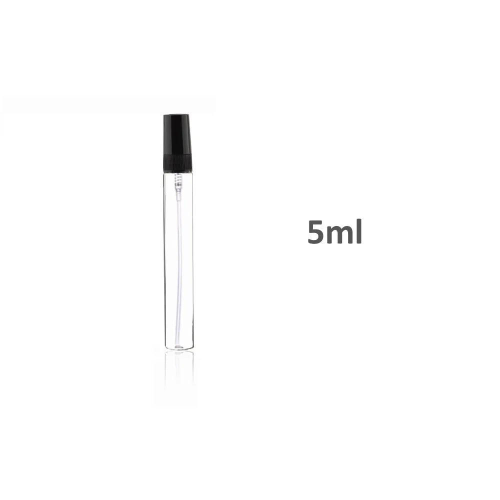 Clear Black-5ml Color Mini Glass Perfume Refillable Bottle – Travel Spray Tube
