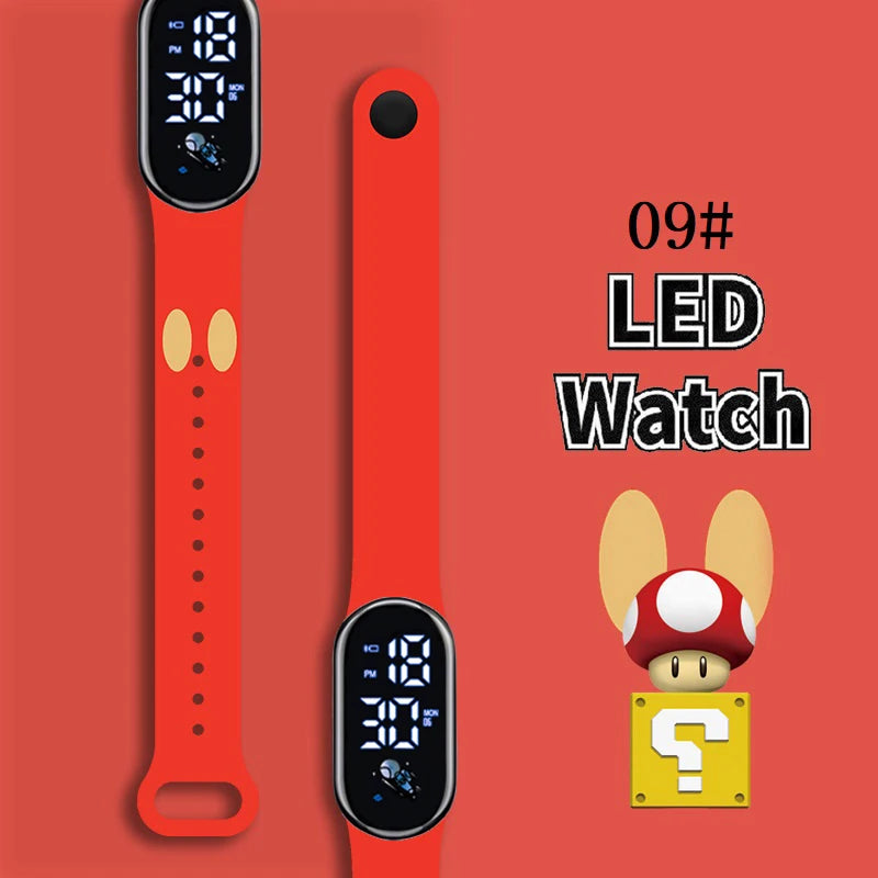 Kids LED Watch Touch Control Digital Watch Silicone Strap Waterproof Sport Wristwatch for Boys Girls Children Birthday Gift