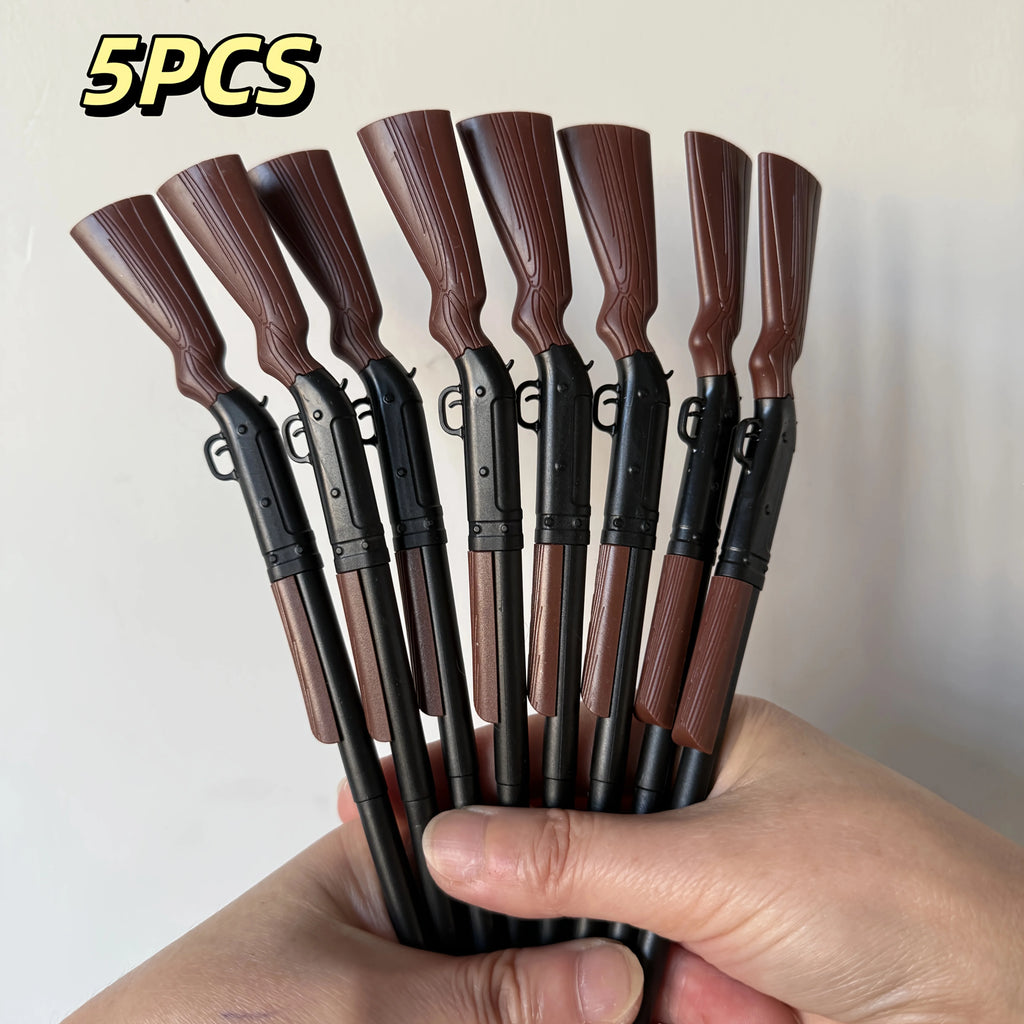 5pcs Unique Design Smooth Writing Gun Pen, Pen Gun, Writing Instrument,Office Supplies, Stylish Pen, Fun Stationer,Ballpoint Pen