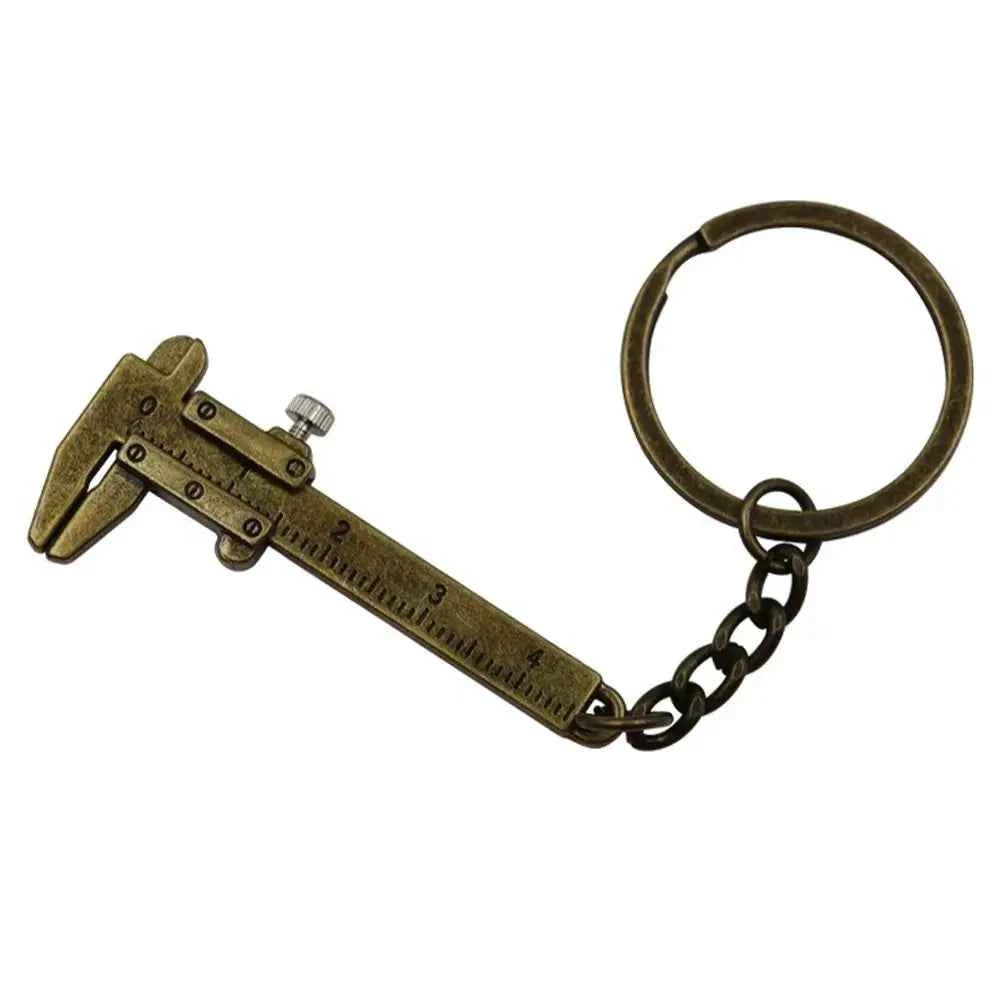 Mini Vernier Caliper Pocket Key Chain Keyring Ornaments Small 3D Movable Precision Measure Tool Accessories Slider Ruler Alloy