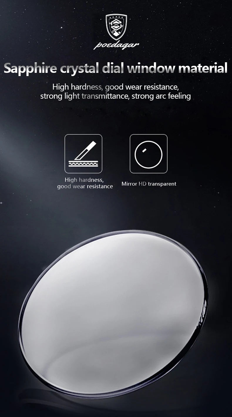 POEDAGAR Luxury Fashion Man Watch Waterproof Luminous Chronograph Men Watch Stainless Steel Sports Military Quartz Men's Watches