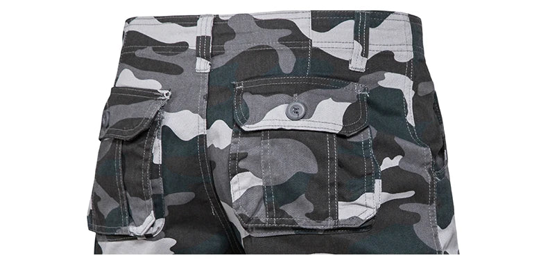Tactical Cargo Shorts Men Camo Joggers Shorts Casual Outdoor Sports Half Pants Pocket Cotton Breathable Cargo Shorts