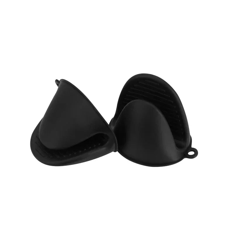 2PCS Oven Mitts Silicone Oven Glove Heat Resistant Pinch Mitts Anti Scalding Non Slip Gloves Clips Pot Holder Baking Oven Mitts