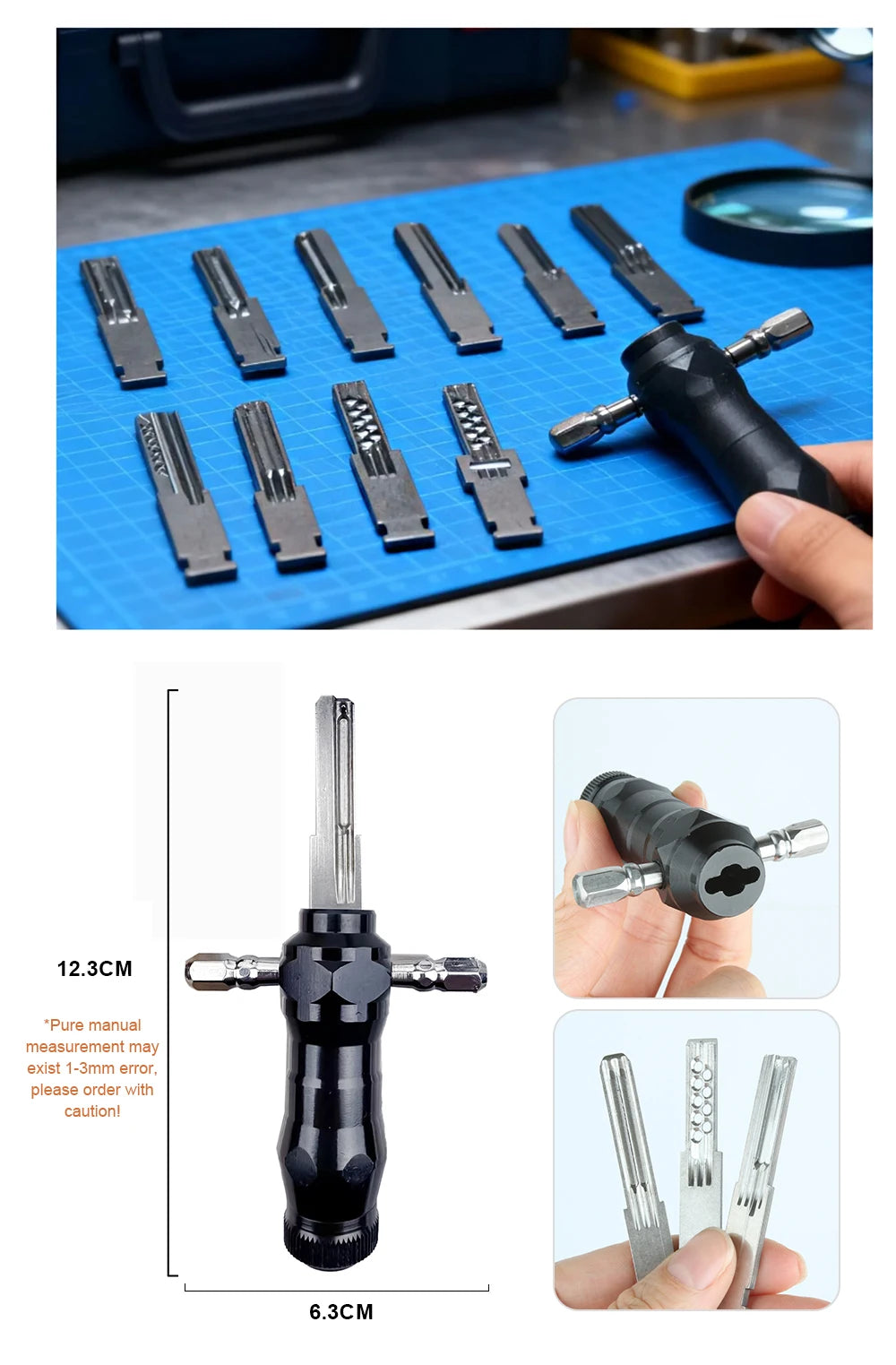 TUNGFULL Locksmith Tool Set Professional Lock Tools Kit T Handle Lock Repair Equipment For Technicians Lock Decoder Tool