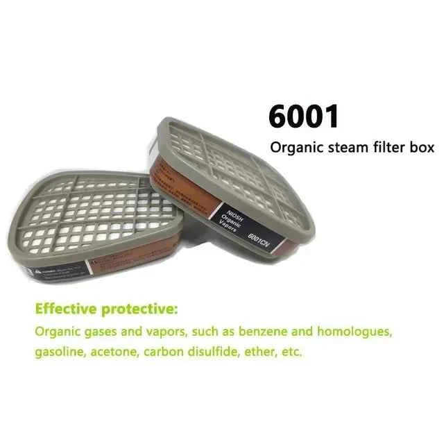 6001 6002 Cartridge 5N11 Cotton Filter Set for 3M 6200 7502 6800 Respirator Dust Gas Chemical Painting Spraying