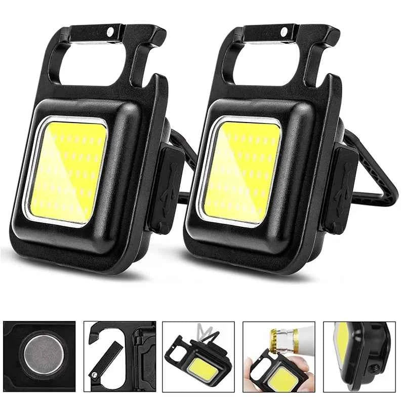 LED Mini Multifunctional Flashlight Super Bright EDC Key Chain Light Outdoor Keychain Emergency Camping Flashlight Accessories