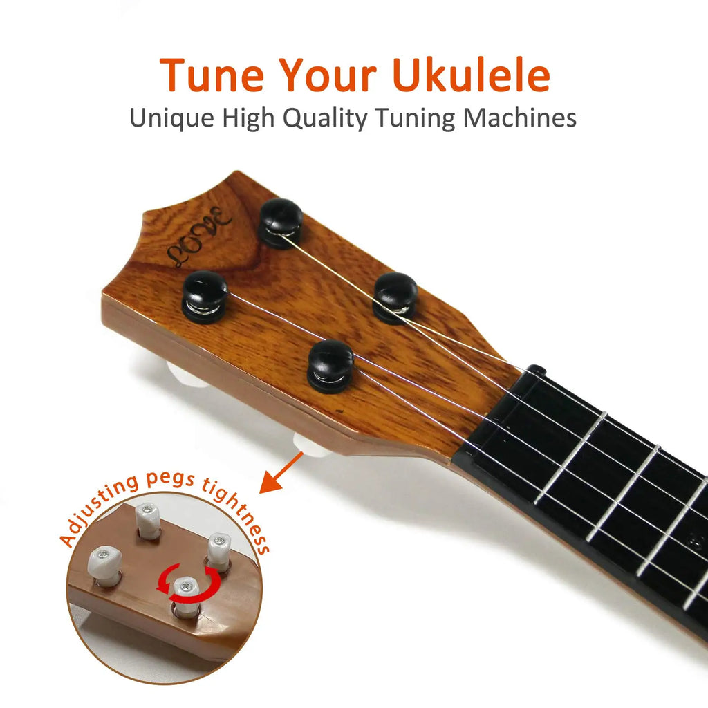 Kids Toy Ukulele Kids Guitar with Pick Musical Toy 17 Inch 4 Strings Educational Musical Instrument for Toddlers and Preschooler