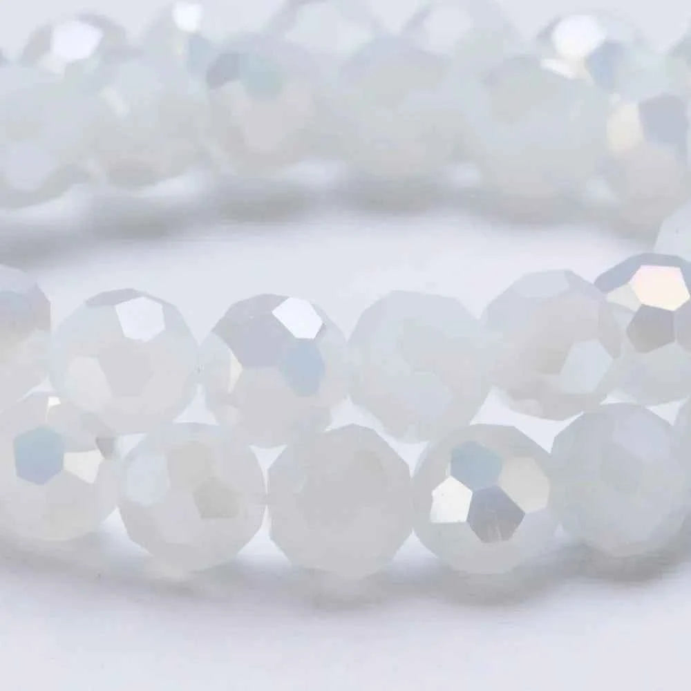 3 4 6 8mm Round Crystal Beads Faceted Colorful Glass Beads Loose Spacer Bead for Jewerly Making Needlework Bracelet Necklace DIY
