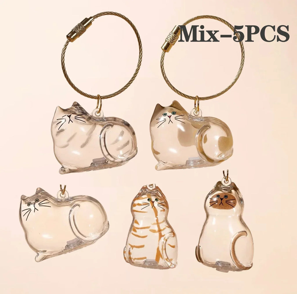 Pet Hair Memorial Keepsake Box & Bottle - Transparent Storage Container for Cat Fur, DIY Decor Gift for Pet Lovers Home Display