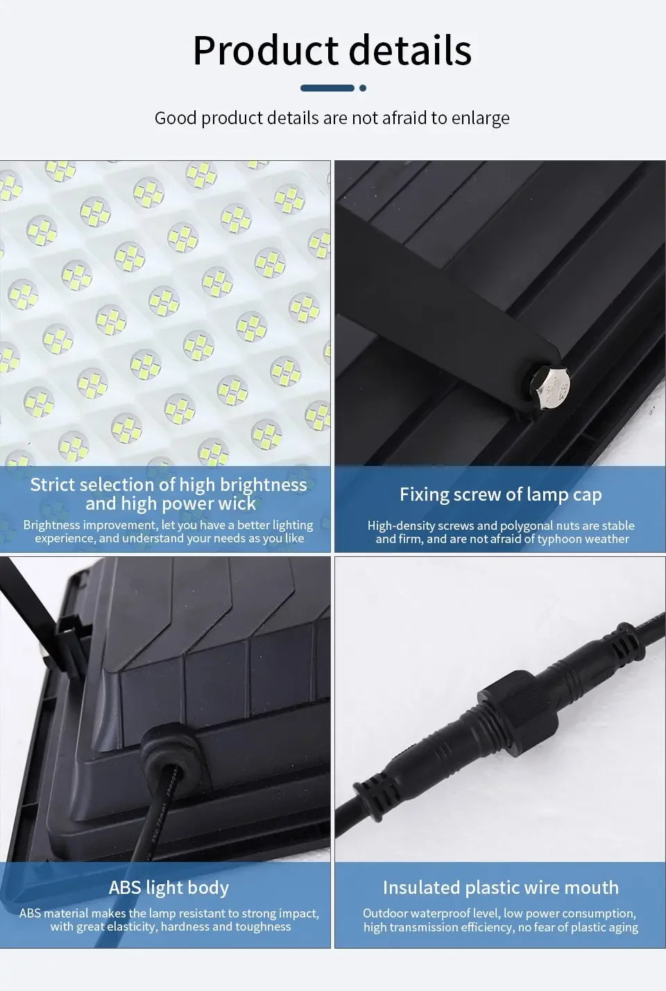 LED Solar Garden Lights Outdoor Waterproof IP67 Reflector Spotlight Emergency Wall Lighting for Garden Buildings